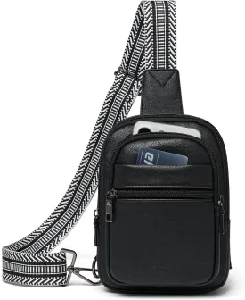 3L SMALL Sling Bag Fanny Packs For Women Men Mini Crossbody Chest Belt Travel Bag Purse Handbag Faux Leather Fashion Cute