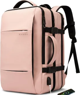 BANGE 35L Travel Backpack for Women, Carry On Backpack with USB Charging Port,17.3 Inch Laptop Backpack Flight Approved, College School Bag Casual Daypack for Weekender Business Hiking