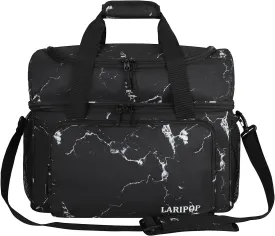 Bowling Ball Bag with Double Ball Holder - Fits Bowling Shoes Up to Mens Size 16