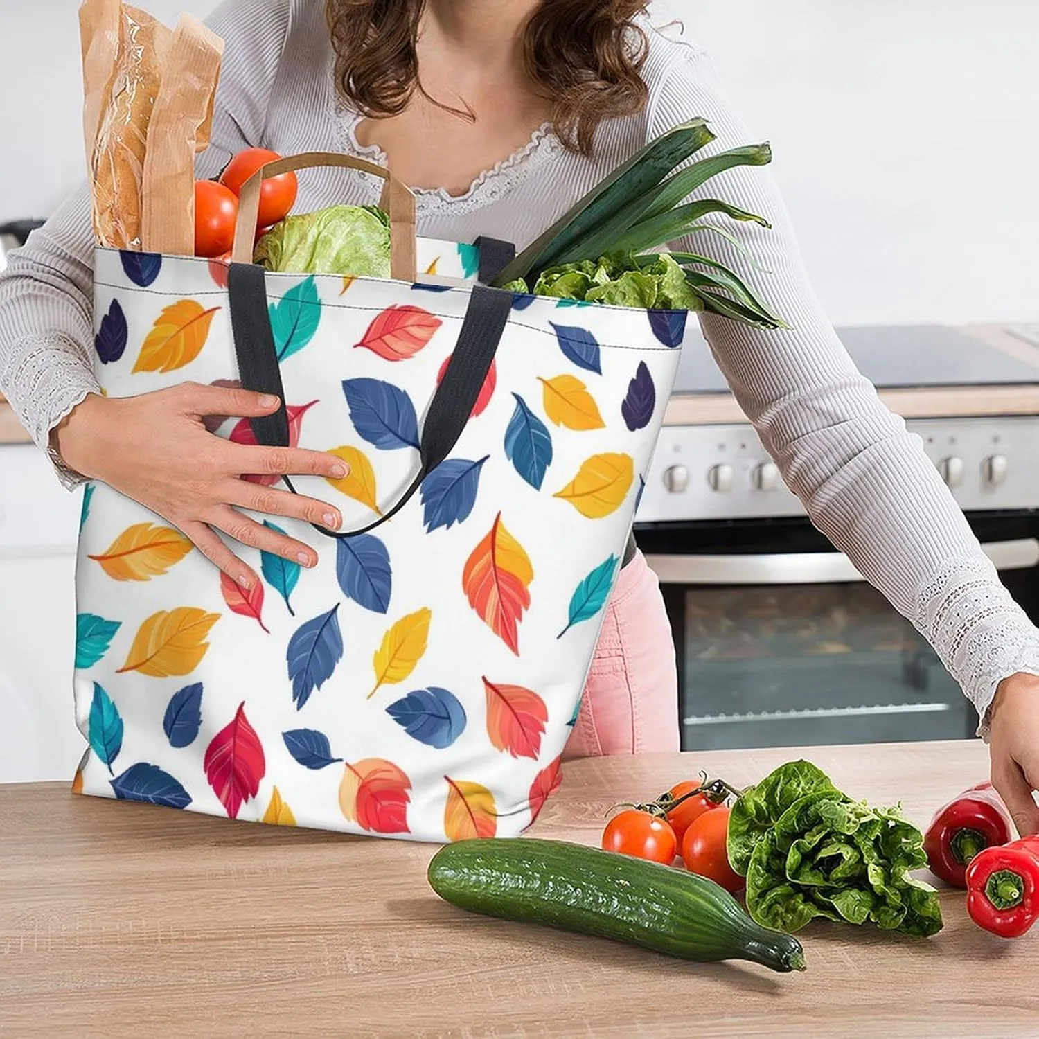 Canvas Tote Bag Large Women Casual Shoulder Bag Handbag Reusable Beach Shopping Grocery Bag For Outdoors