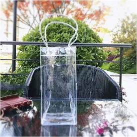 Champagne Bucket Wine Cooler 3PCS PVC Pouch Wine Cooler Bag PVC Wine Pouch Bags for Champagne Cold Beer White Wine Chilled Beverages Drinks Cooler(Transparent 3 Pcs)