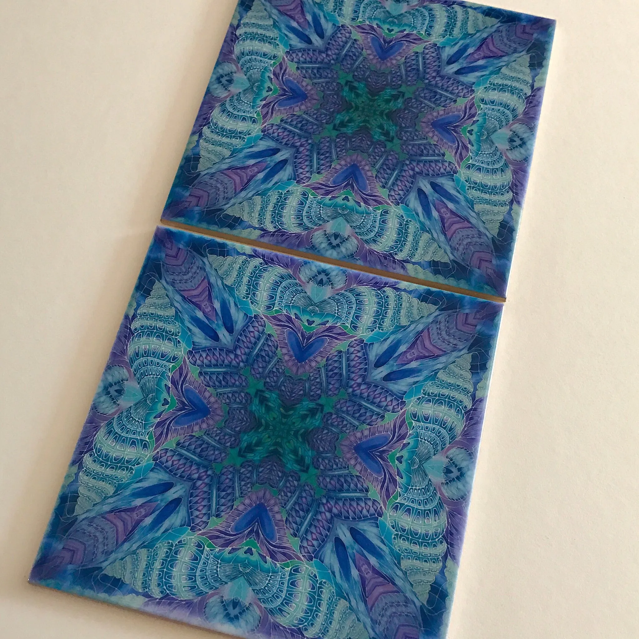 Contemporary Tiles Mixed Patterns - Blue Green Purple Tiles - Beautiful Tile - Bohemian Tiles