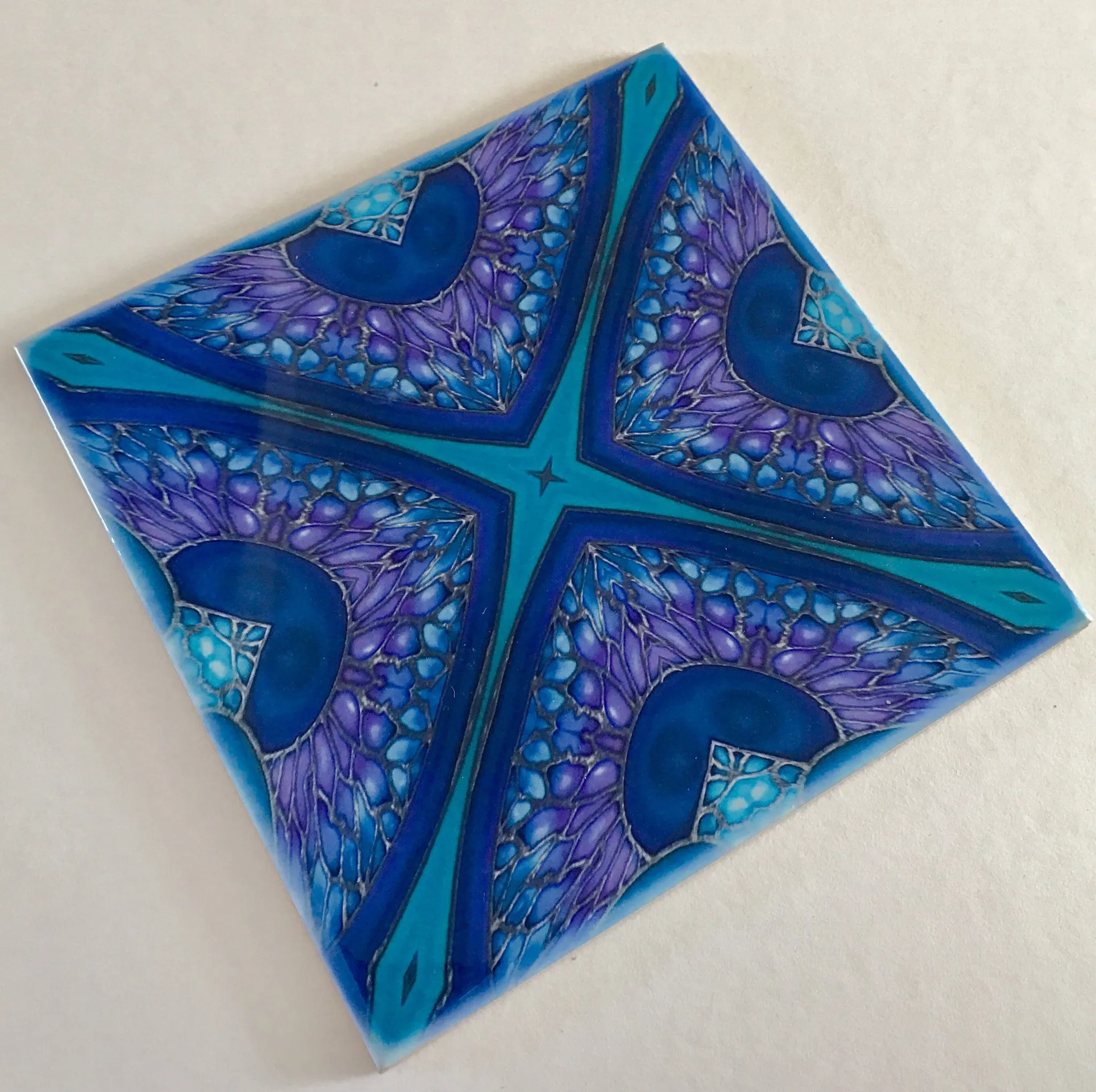 Contemporary Tiles Mixed Patterns - Blue Green Purple Tiles - Beautiful Tile - Bohemian Tiles