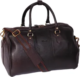 Genuine Leather Holdall Weekend Cabin Travel Gym Sports Duffle Casual Bag Brown A21, Brown, Large
