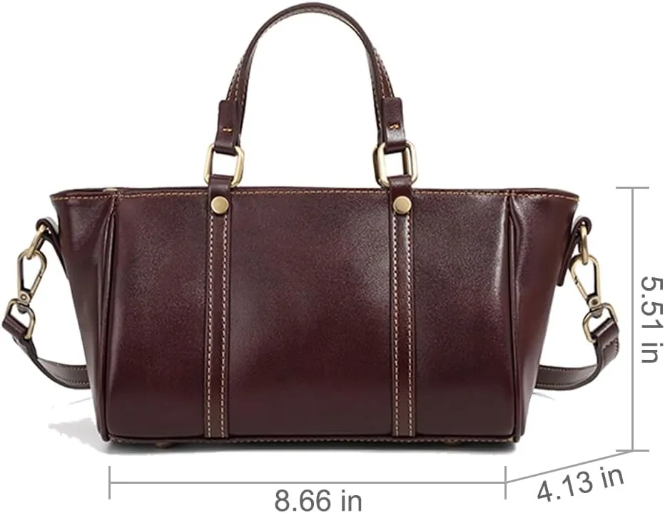JIUFENG Leather Small Tote Purse Bag for Women Shoulder Handbag Crossbody Bag Adjustable Shoulder Strap