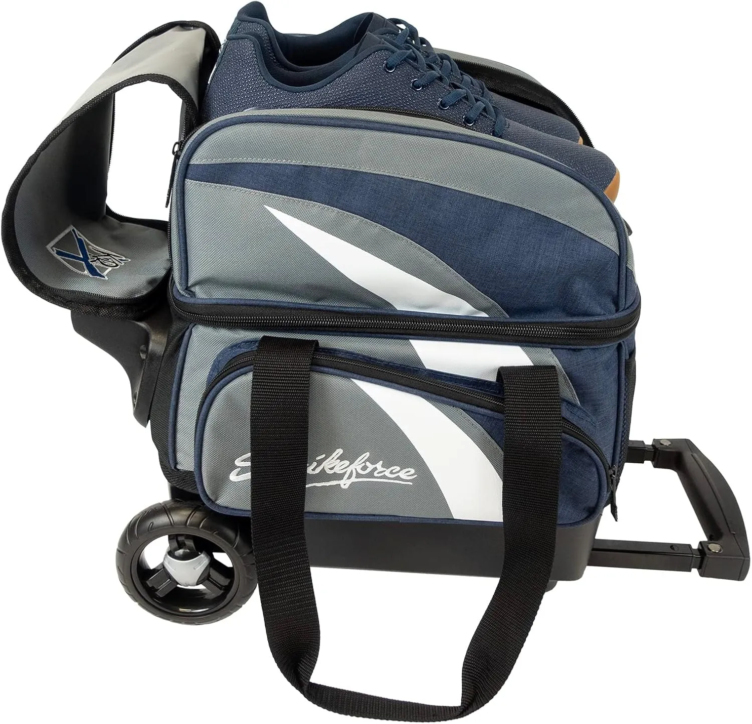 KR Strikeforce Cruiser Single Roller Bowling Bag with Shoe Compartment and Side Accessory Compartment