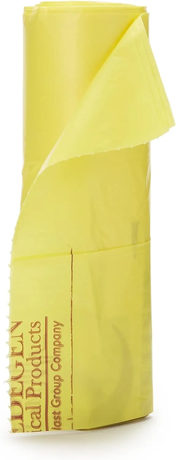 McKesson Infectious Linen and Laundry Handling Bags - 1.2 mil - Yellow, 30 gal - 33 gal Capacity, 23 in x 41 in, 250 Count