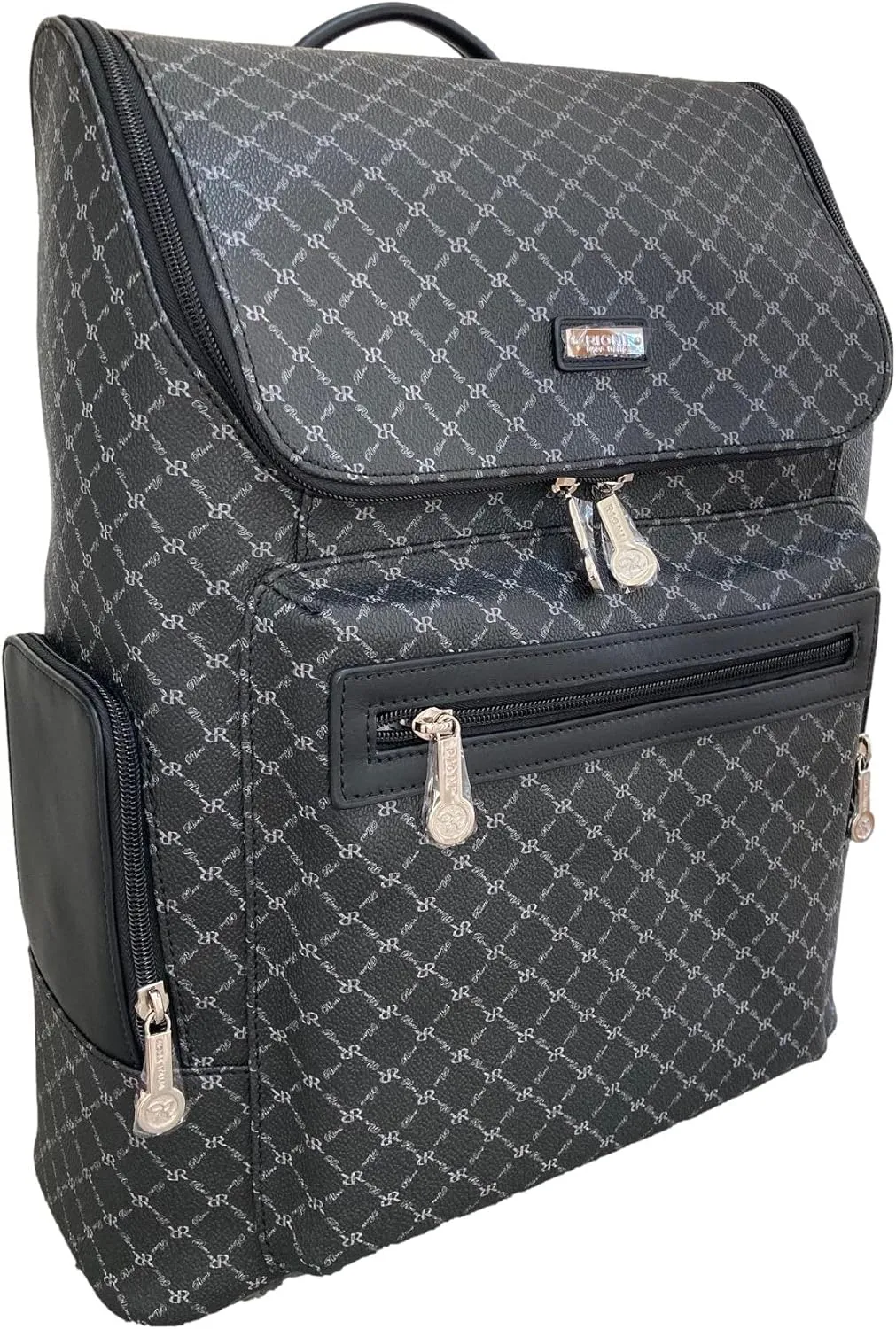 Rioni Top Loading Cambridge Travel Daypack Backpack Unisex - Signature Black