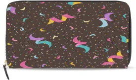 susiyo Womens Wallet Confetti and Serpentine Wallet for Women Long Wallet PU Leather Zip Around Phone Clutch Handbag Card Holder Purse Girls Men