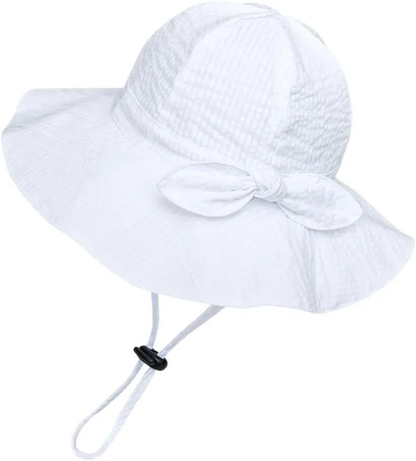 Toddler Kids Baby Girl Sun Hat Floppy Cotton Summer Hat 50  SPF Protective