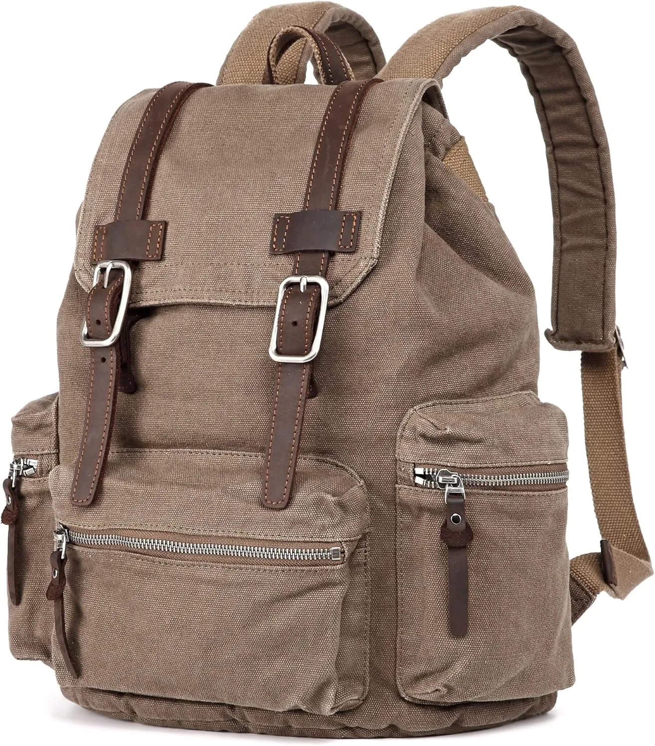 TSD Brand Silent Trail Canvas Backpack