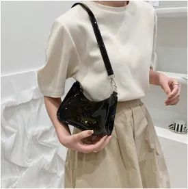 Women's Fashion Vintage Clear Crossbody Bag Stadium Approved Jelly Purse Concert Bag Festival Gifts