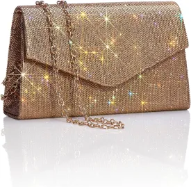 Women's Sparkly Evening Bags Glitter Rhinestone Clutch Purse for Party Prom Wedding