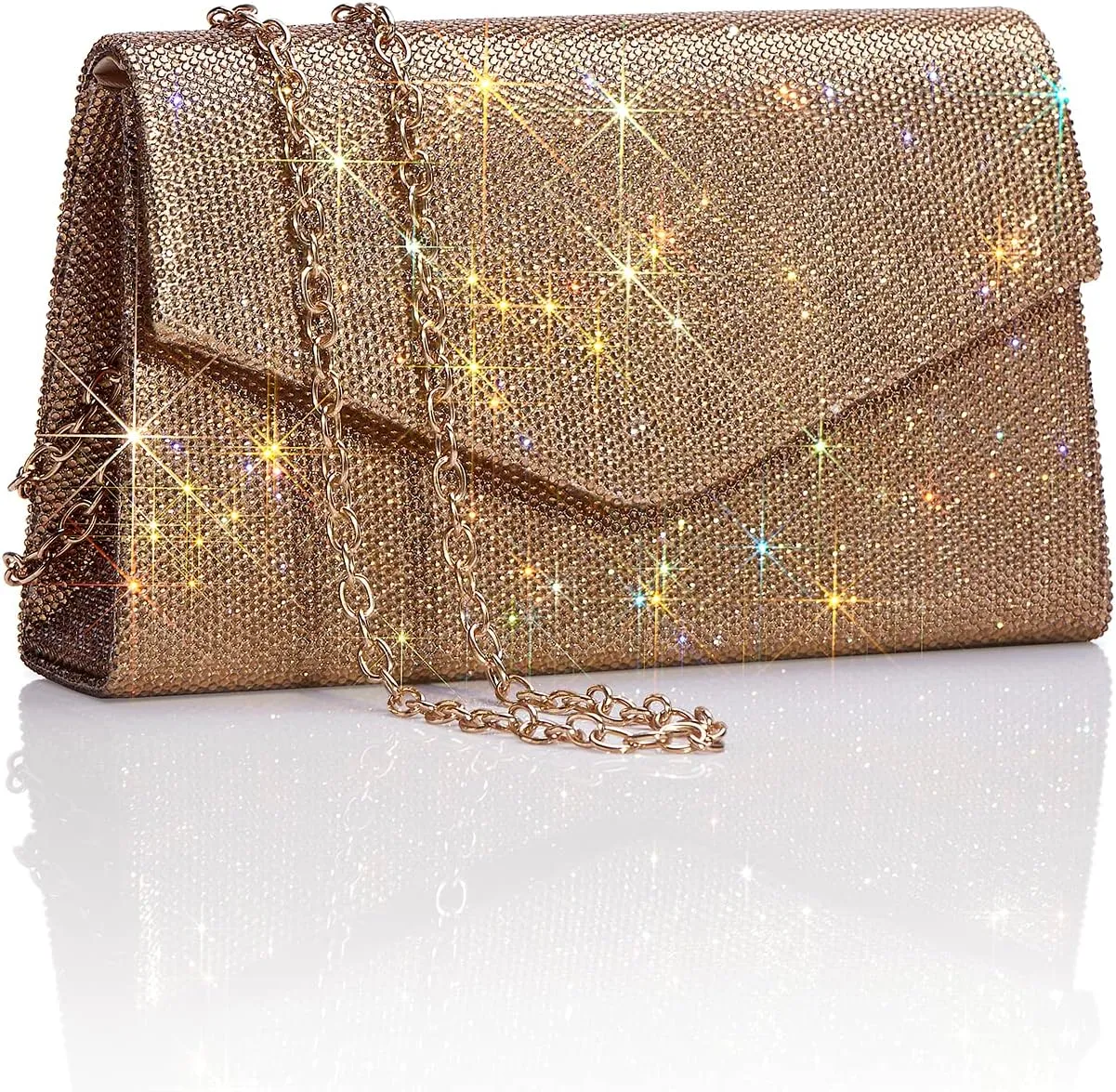 Women's Sparkly Evening Bags Glitter Rhinestone Clutch Purse for Party Prom Wedding