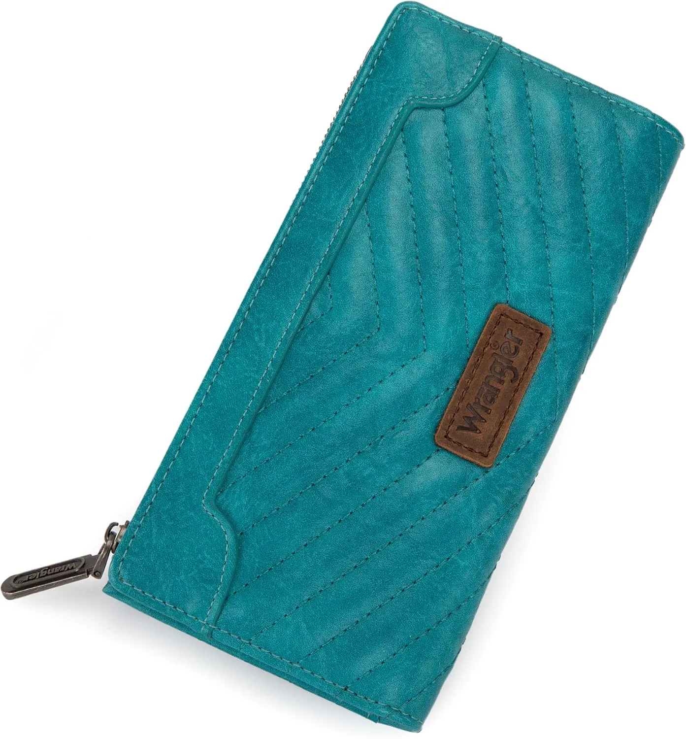 Wrangler Minimalist Wallet for Women Credit Card Wallet Ladies Travel Wallets Monederos de Mujer Card Cases & Money Organizers with Smooth Zippers for Womens Turquoise