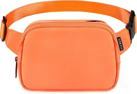 ZORFIN Belt Bag for Women Men Fashionable Crossbody Fanny Packs for Women with Adjustable Strap for Hiking Running Travel (Orange)