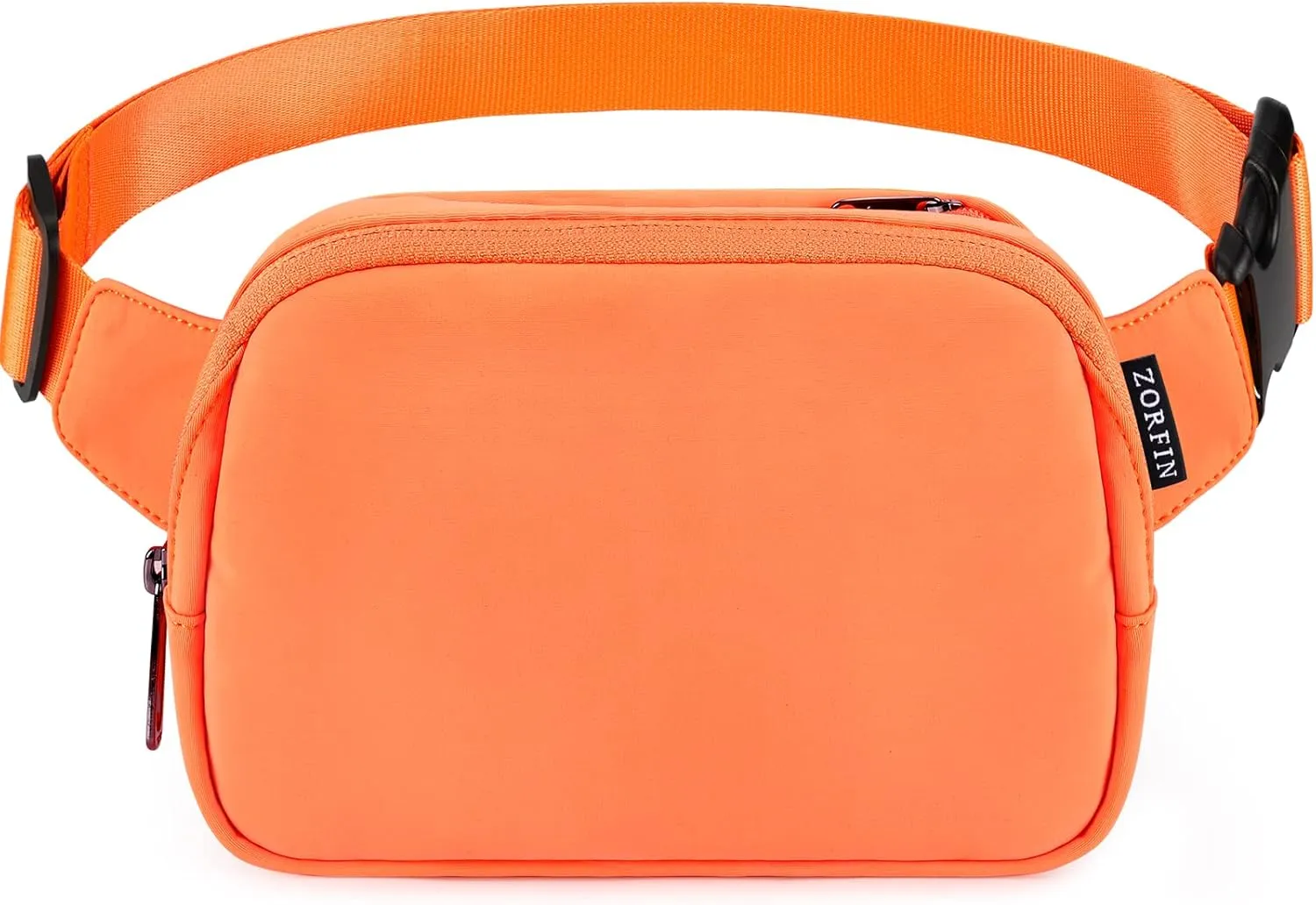 ZORFIN Belt Bag for Women Men Fashionable Crossbody Fanny Packs for Women with Adjustable Strap for Hiking Running Travel (Orange)